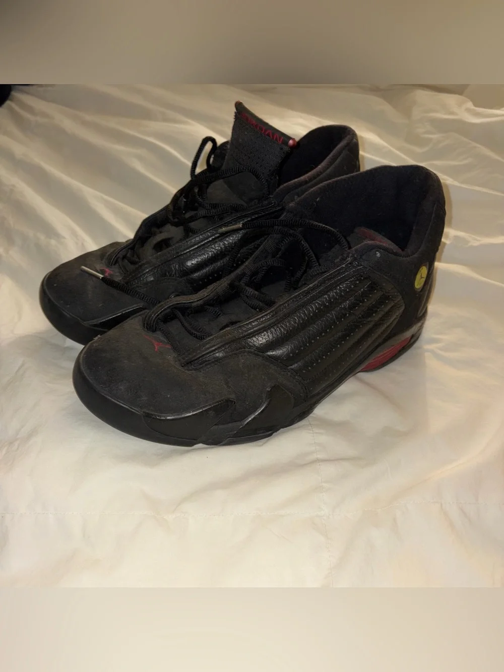 Jordan 14 Retro Last Shot Black and Red Sneakers Men’s size 12